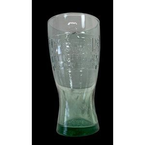 McDonalds Green Glassware 1948 Famous 15 Cent Hamburger Retro Drinking Glass Cup
